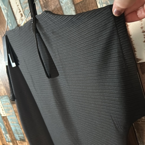 S. Deer large black one shoulder button strap fancy stretchy dress - Picture 6 of 16